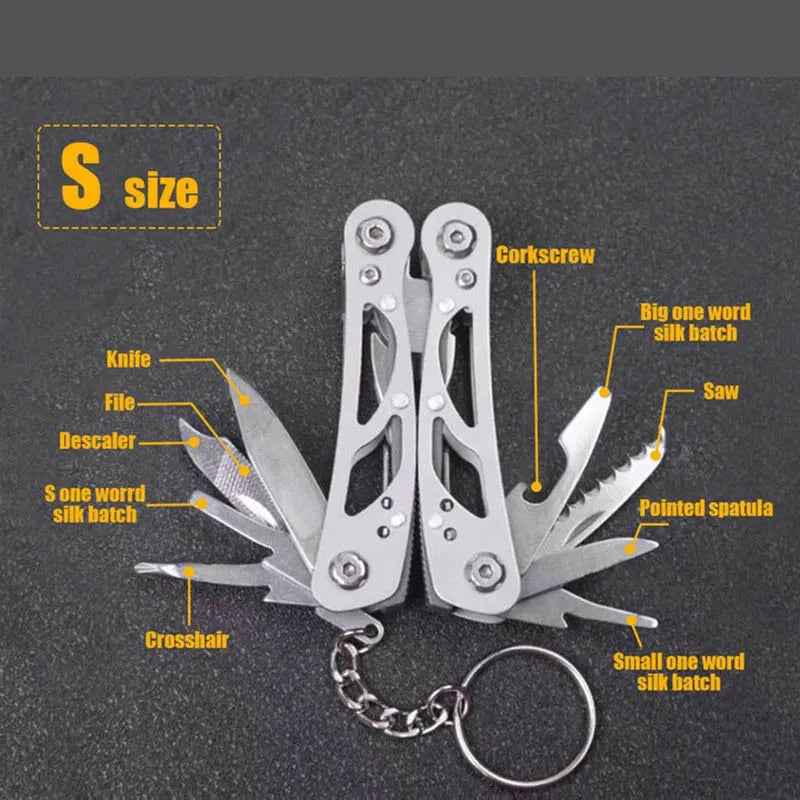 Folding Multi-tool Pocket Knife Pliers Mini Portable Fold